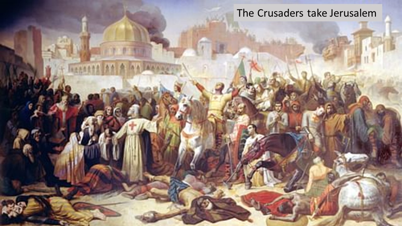 Crusaders conquer Jerusalem in 1099 C.E.