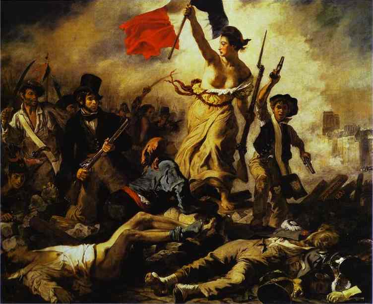 Liberty leading the people oil on canvas