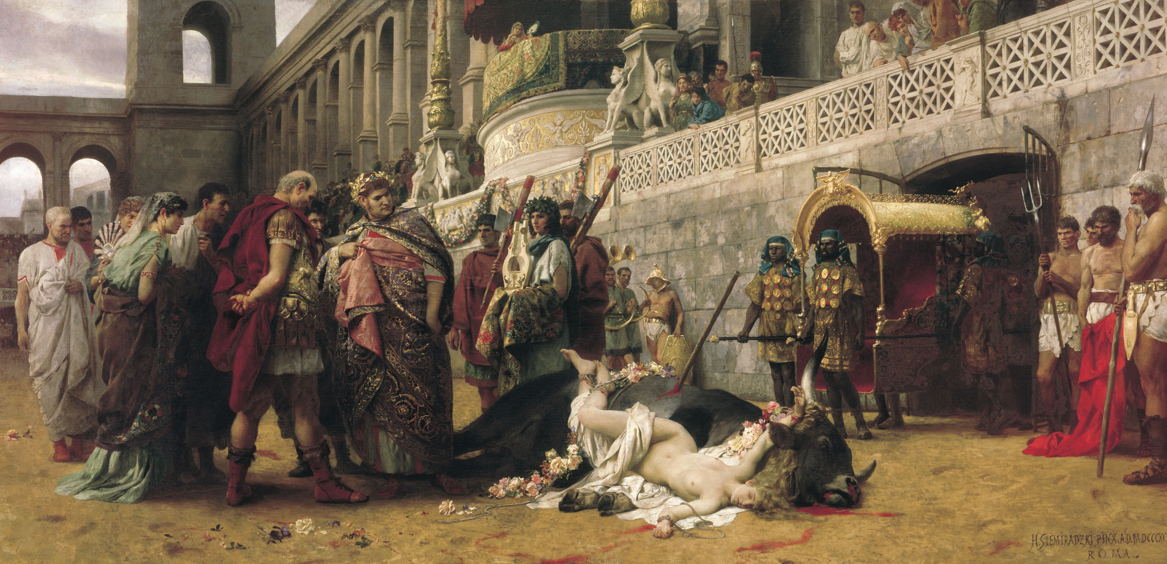 For 300 years Christians suffered under the hands of Rome, notably at the Colisseum in the arena.