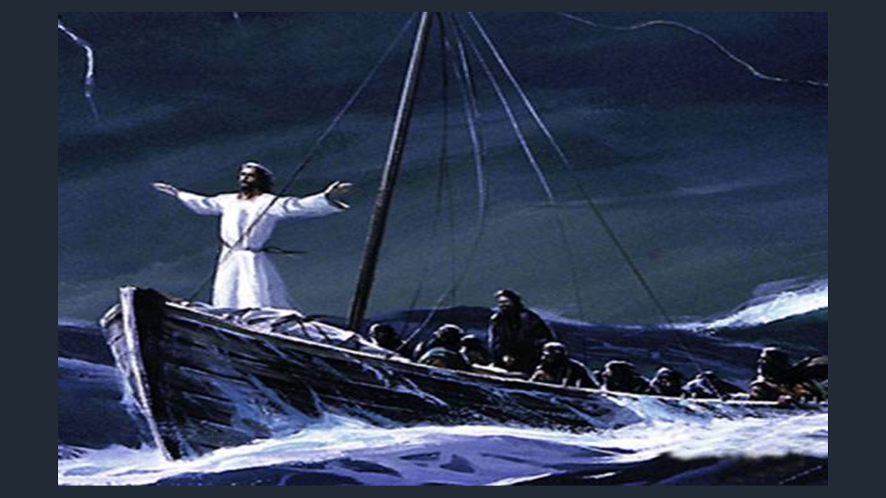 Jesus calms the storm, the raging of nations